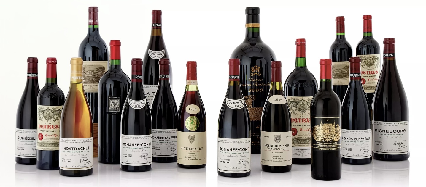 Коллекция редких вин: Roman&eacute;e-Conti, P&eacute;trus, Mouton Rothschild, Screaming Eagle и Henri Jayer